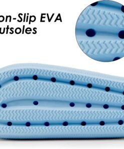 Harvest Land Women's Double Buckle Adjustable Slide Sandals - Blue Size 9 Harvest Land Women's Double Buckle Adjustable Slide Sandals - Blue Size 9 - Image 3